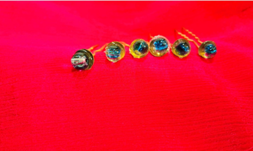 HAIR PIN BLUE CRYSTAL BEADS