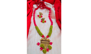 PINK - GREEN NECKLACE