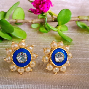 EARRINGS MINAKARI BLUE