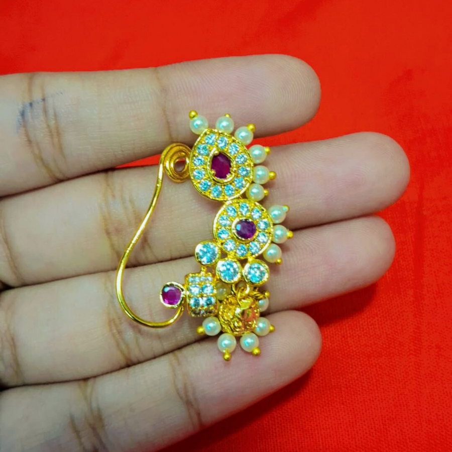 JHUMKA AD STONE NATH