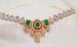 KUNDAN NECKLACE WHITE GREE CHOKER